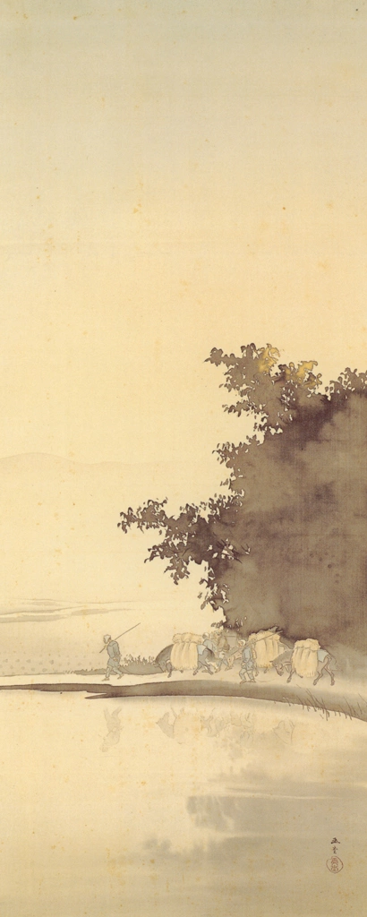 Returning Home in Evening by Kawai Gyokudō (circa 1899) | from KAWAI Gyokudo: A Retrospective
