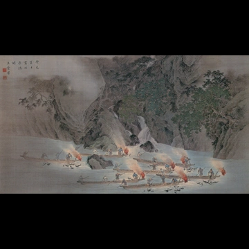 Fishing Fire by Kawai Gyokudō (1893)