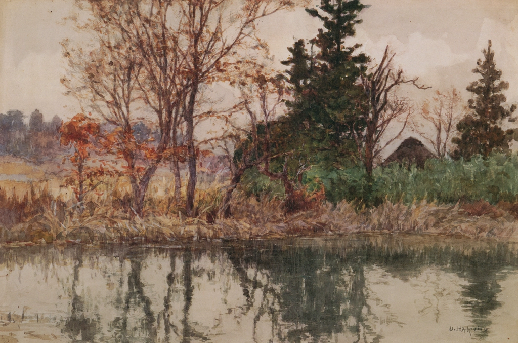 The Shores of a Pond by Yoshida Hiroshi (1894-99) | from Hiroshi Yoshida Art Works