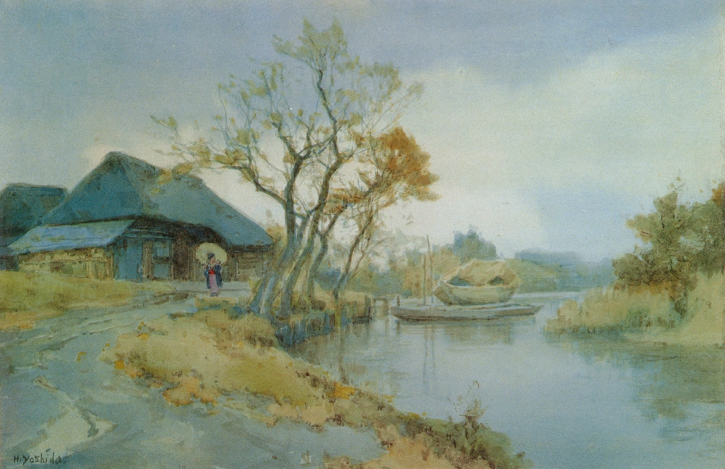 Nippori by Yoshida Hiroshi (1901-03) | from Hiroshi Yoshida Exhibition - Refreshingly Original and Lyrical