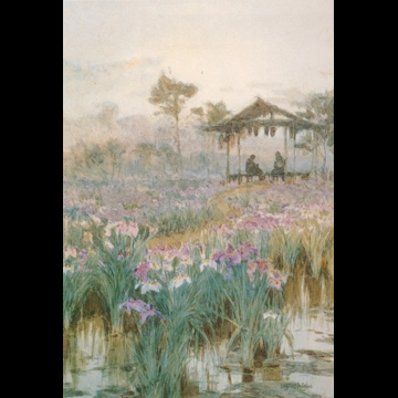 Iris Garden by Yoshida Hiroshi (circa 1903)