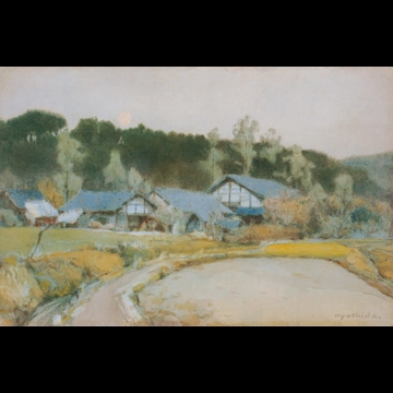Moonrise at Koizumo Village by Yoshida Hiroshi (circa 1903)