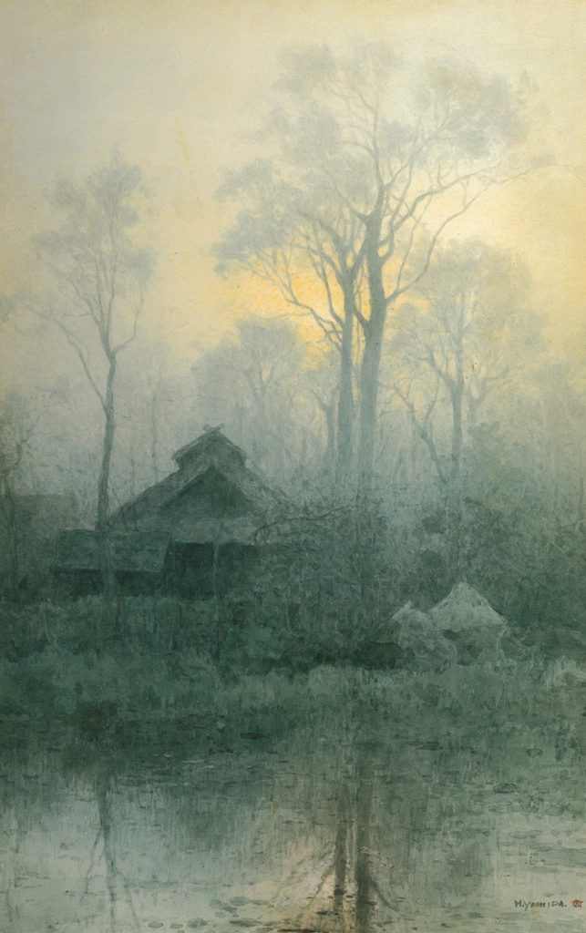 Farmhouse in the Mist by Yoshida Hiroshi (circa 1903) | from Hiroshi Yoshida Art Works