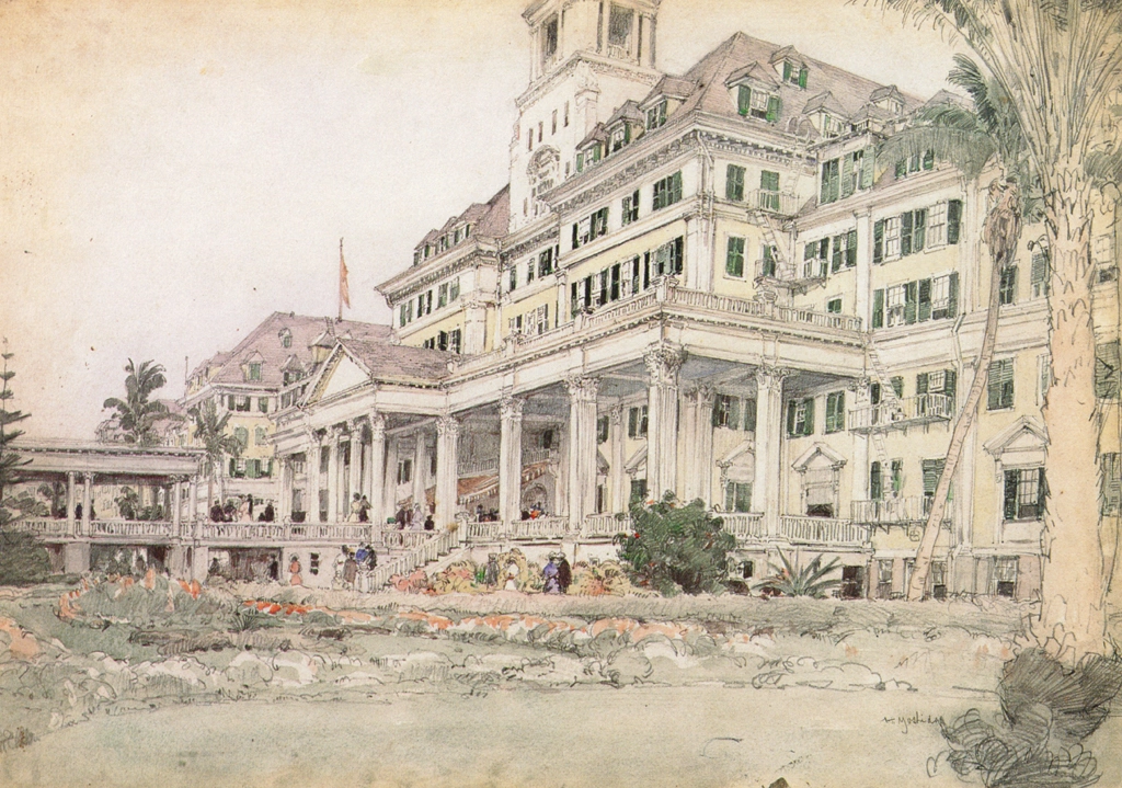 「ロイヤル・ポインシアナ・ホテル」 吉田博 （1906年） | 近代風景画の巨匠 吉田博展 清新と抒情より