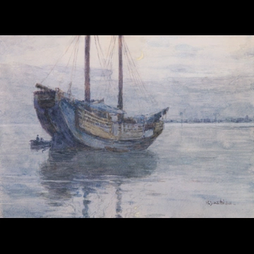 「滞船、薄暮」 吉田博 （1907年頃）
