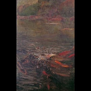 「池の鯉」 吉田博 （1907年）