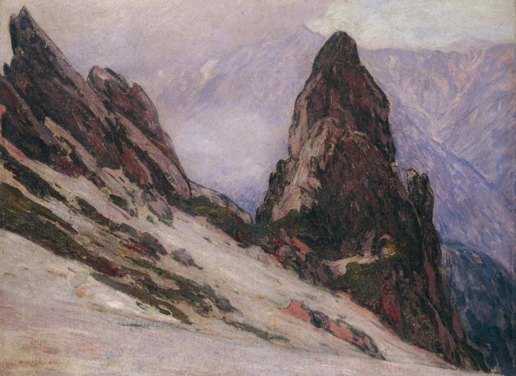 Granite Rocks on a Mountain Top by Yoshida Hiroshi (1916) | from Hiroshi Yoshida Art Works