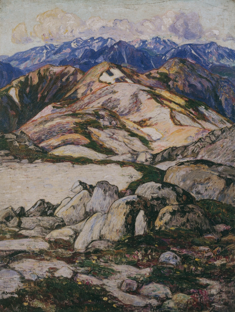 Along a Mountain Ridge by Yoshida Hiroshi (1920) | from Hiroshi Yoshida Art Works