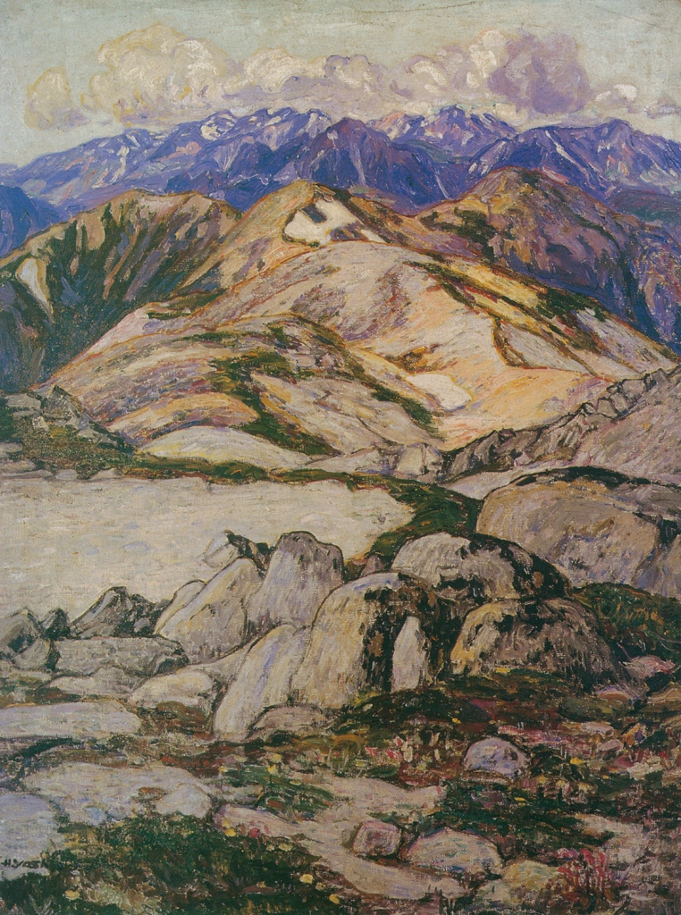Along a Mountain Ridge by Yoshida Hiroshi (1920) | from Hiroshi Yoshida Exhibition - Refreshingly Original and Lyrical