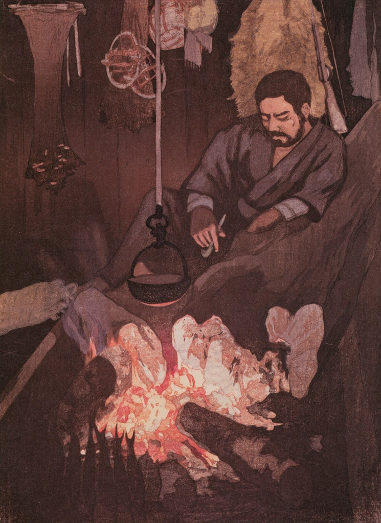 「猟師の話（渡辺版）」 吉田博 （1922年） | 吉田博作品集より