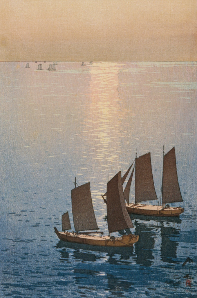 「瀬戸内海集 光る海」 吉田博 （1926年） | 吉田博作品集より