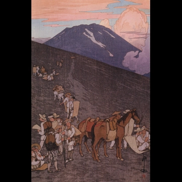 「冨士拾景 馬返し」 吉田博 （1928年）