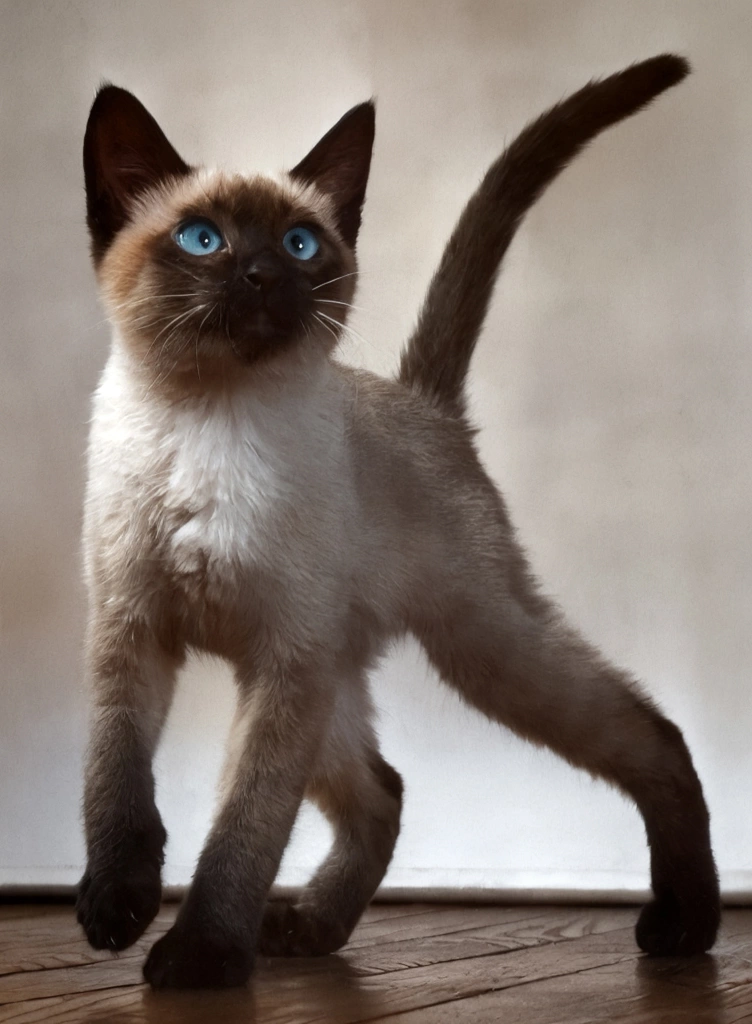 「無題 （1匹のシャムの子猫）」 イーラ | AIカラー化
