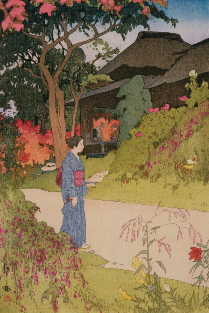 「東京拾二題 百花園の秋」 吉田博 （1926年） | 吉田博作品集より
