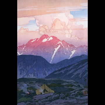 「日本アルプス十二題 劔山の朝」 吉田博 （1926年）