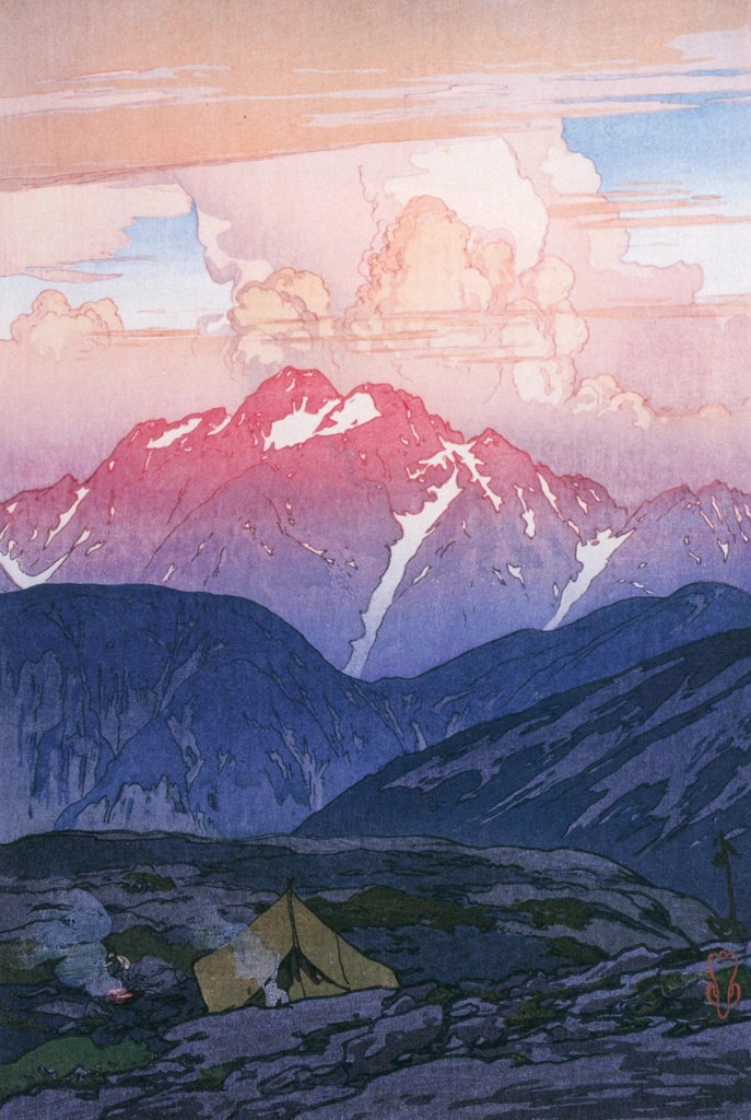 Twelve Scenes of the Japan Alps: Morning on Mt. Tsurugi by Yoshida Hiroshi (1926) | from Hiroshi Yoshida Art Works