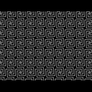 6種類の卍紋のパターン背景イラストとベクター