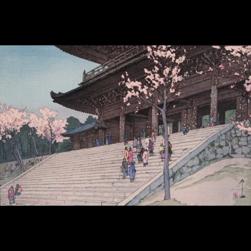 「櫻八題 樓門」 吉田博 （1935年）