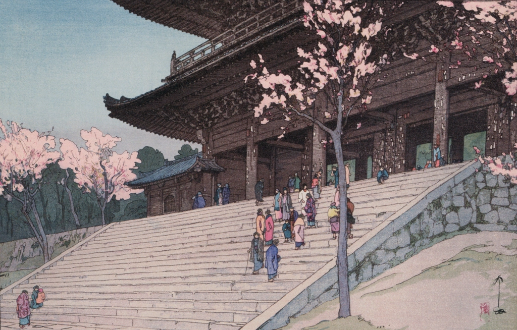 「櫻八題 樓門」 吉田博 （1935年） | 吉田博作品集より