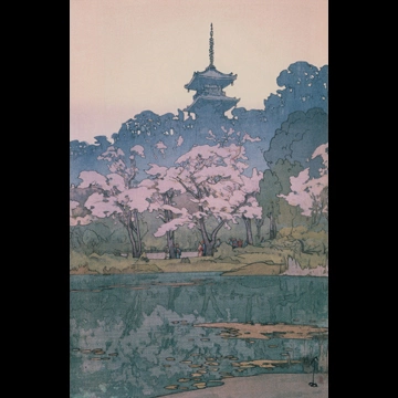 「櫻八題 三溪園」 吉田博 （1935年）