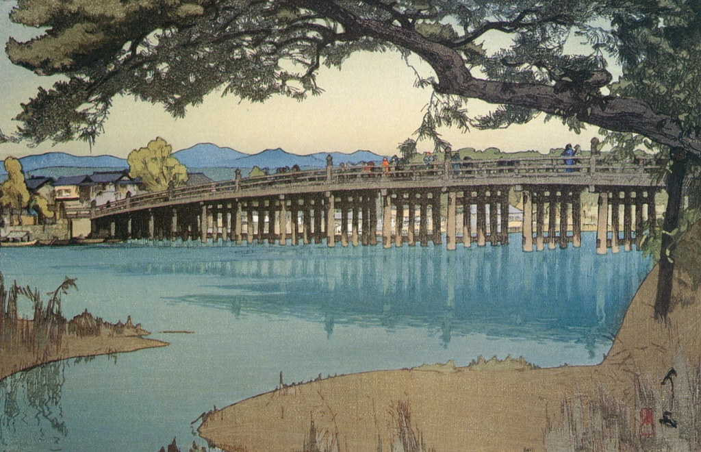 「瀬田之唐橋」 吉田博 （1933年） | 近代風景画の巨匠 吉田博展 清新と抒情より