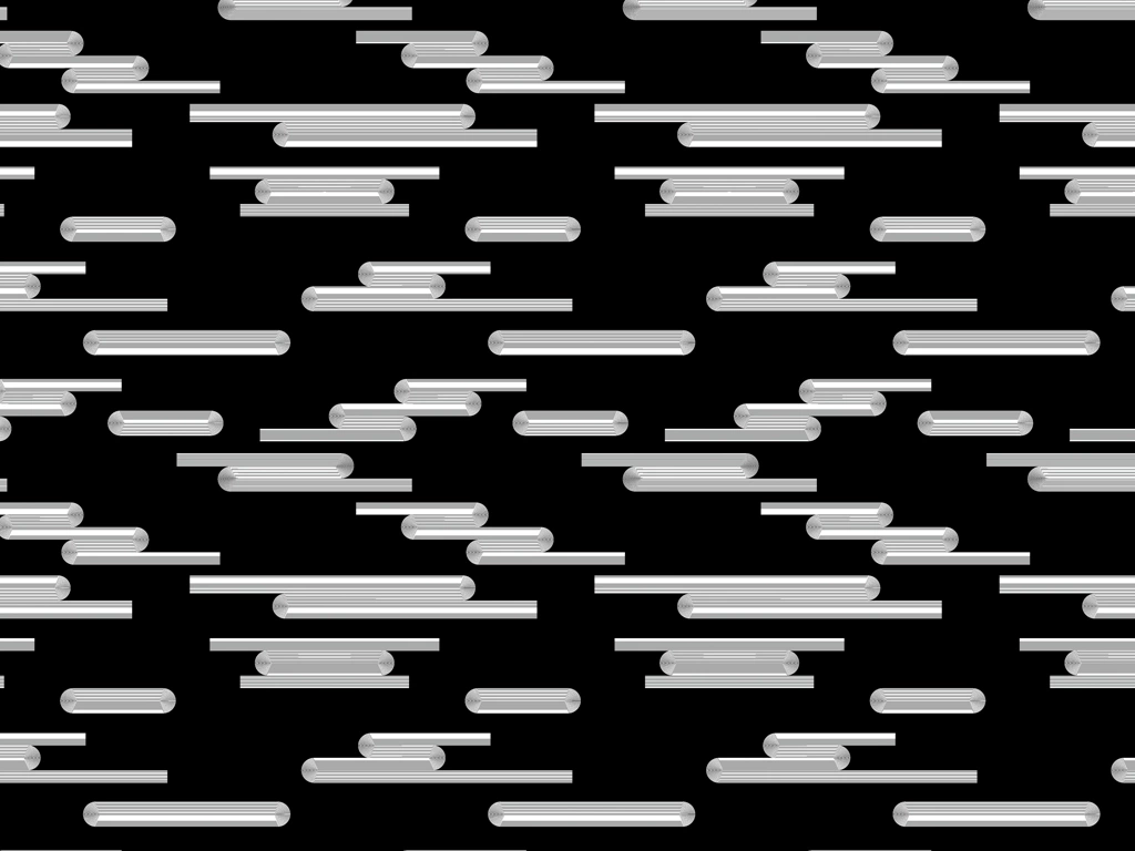 6種類の雲柄模様の背景イラストとベクター | 白色と黒色