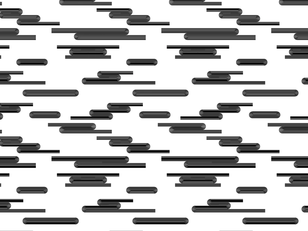6種類の雲柄模様の背景イラストとベクター | 黒色と白色