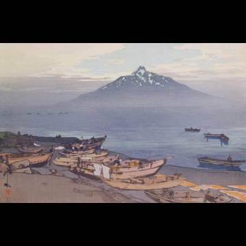 「北海波静 利尻山」 吉田博 （1938年）