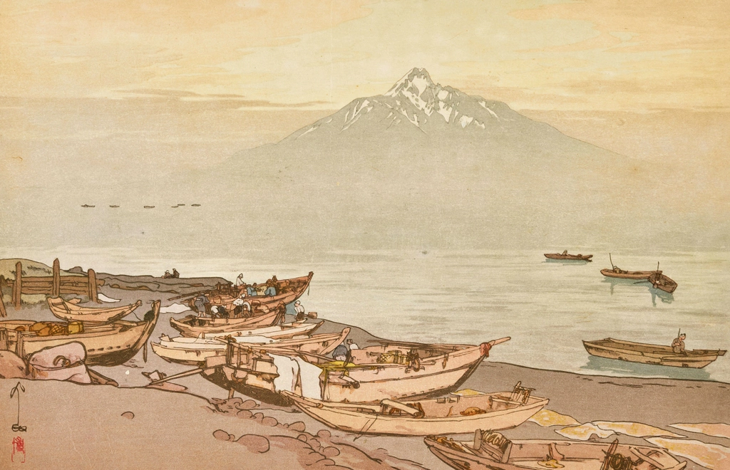 「北海波静 利尻山」 吉田博 （1938年） | 3