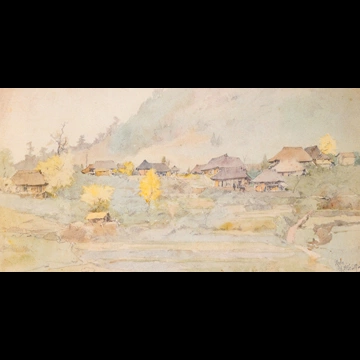 「前橋 招魂社付近」 吉田博 （1895年）