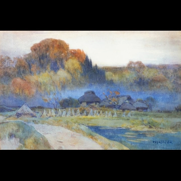 「晩秋風景」 吉田博 （1901-03年）