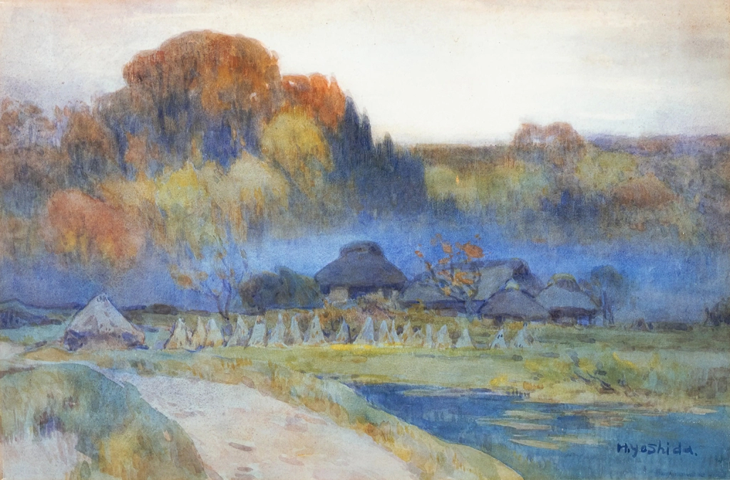 「晩秋風景」 吉田博 （1901-03年） | 日本の水彩画15より