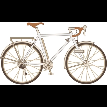 6種類のリアキャリア付きのロードバイクのイラストとベクター