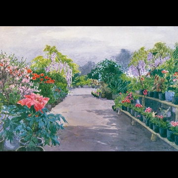 「花のある風景」 吉田博 （1984年以前）