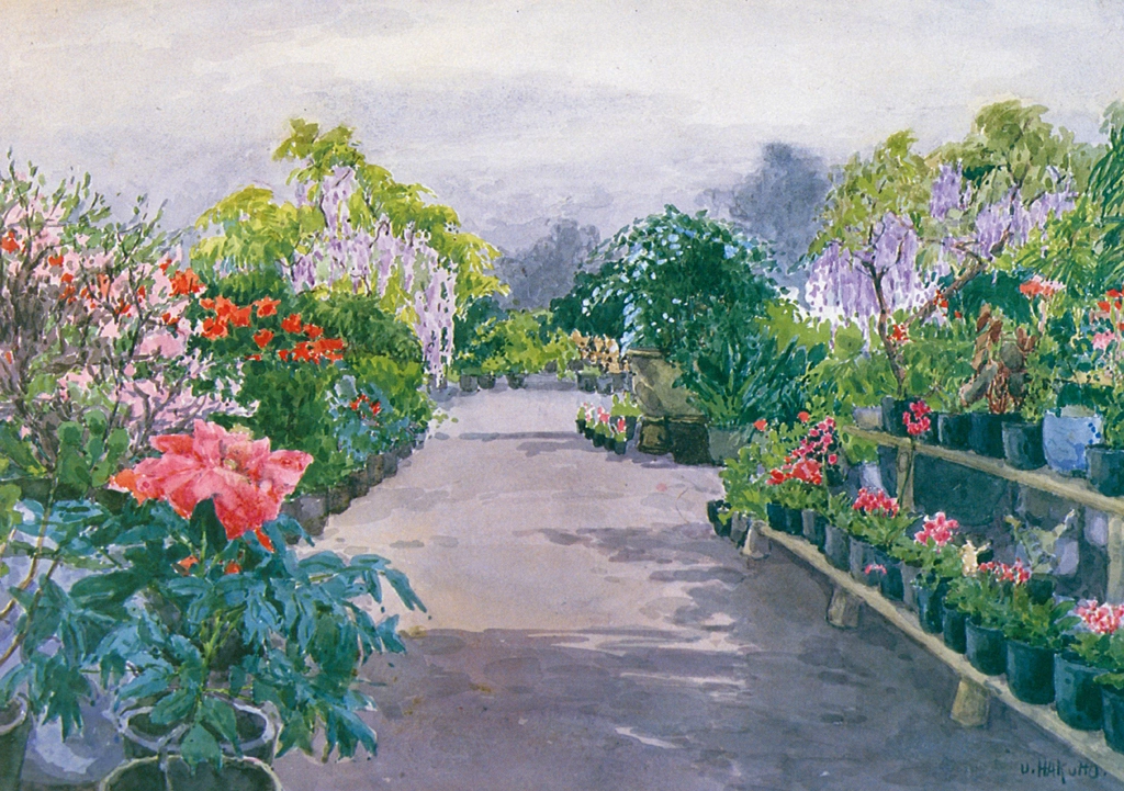 「花のある風景」 吉田博 （1984年以前） | 近代風景画の巨匠 吉田博展 清新と抒情より