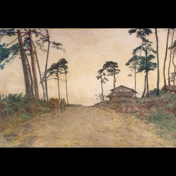 「街道」 吉田博 （1903年）
