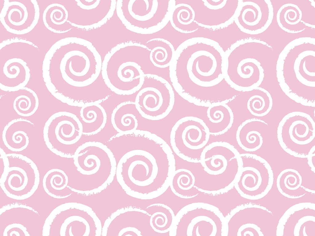 6種類のうず巻き柄模様の背景イラストとベクター | ピンク色