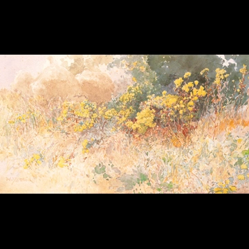 「積み藁のある風景」 吉田博 （1907年以降）