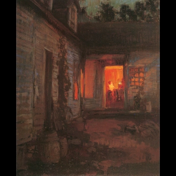「チューリンガムの夜の家」 吉田博 （1905年頃）