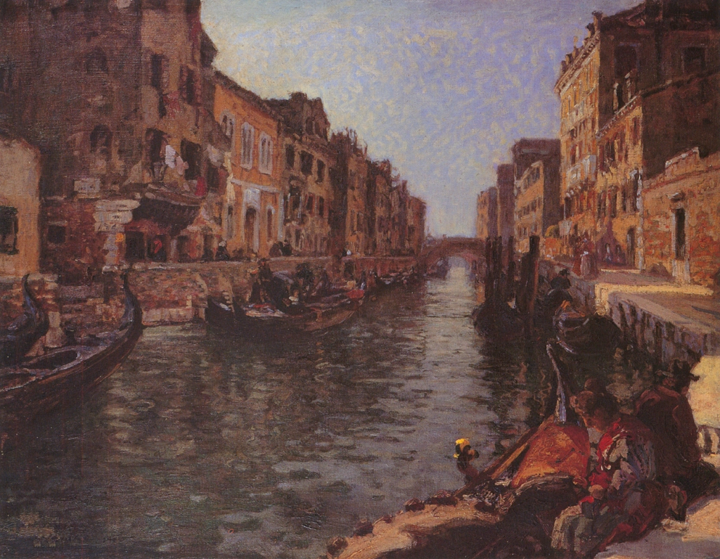 A Canal in Venice by Yoshida Hiroshi (1906) | from Hiroshi Yoshida Exhibition - Refreshingly Original and Lyrical