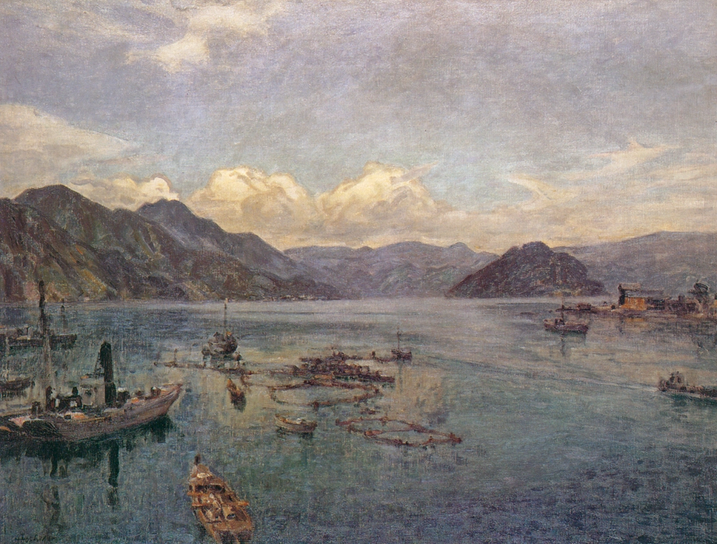 「江の浦湾」 吉田博 （1911年） | 近代風景画の巨匠 吉田博展 清新と抒情より
