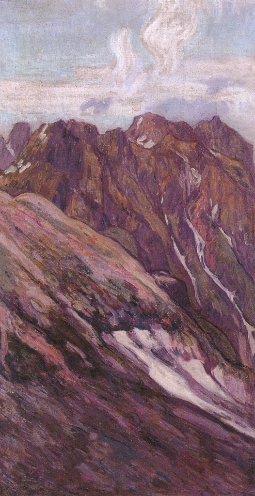 「槍ヶ岳と東鎌尾根」 吉田博 （1920年頃） | 右隻、近代風景画の巨匠 吉田博展 清新と抒情より