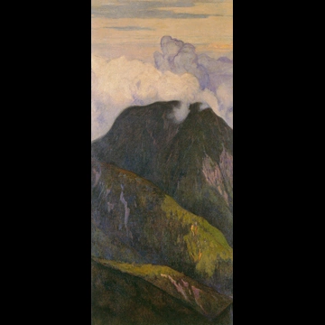 「有明山」 吉田博 （1920年頃）