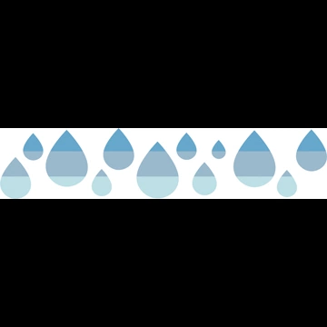 4種類の水滴の罫線イラストとベクター