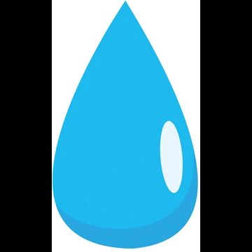 6種類の水滴のイラストとベクター