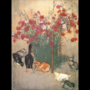「ひよこ」 吉田博 （1929年）