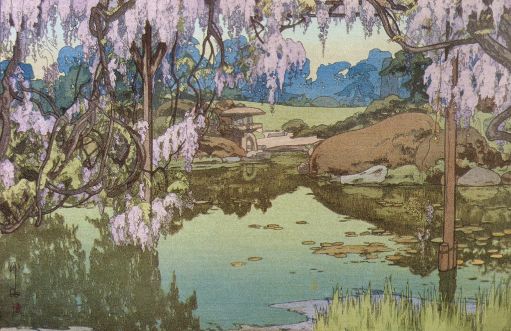「藤之庭」 吉田博 （1935年） | 近代風景画の巨匠 吉田博展 清新と抒情より
