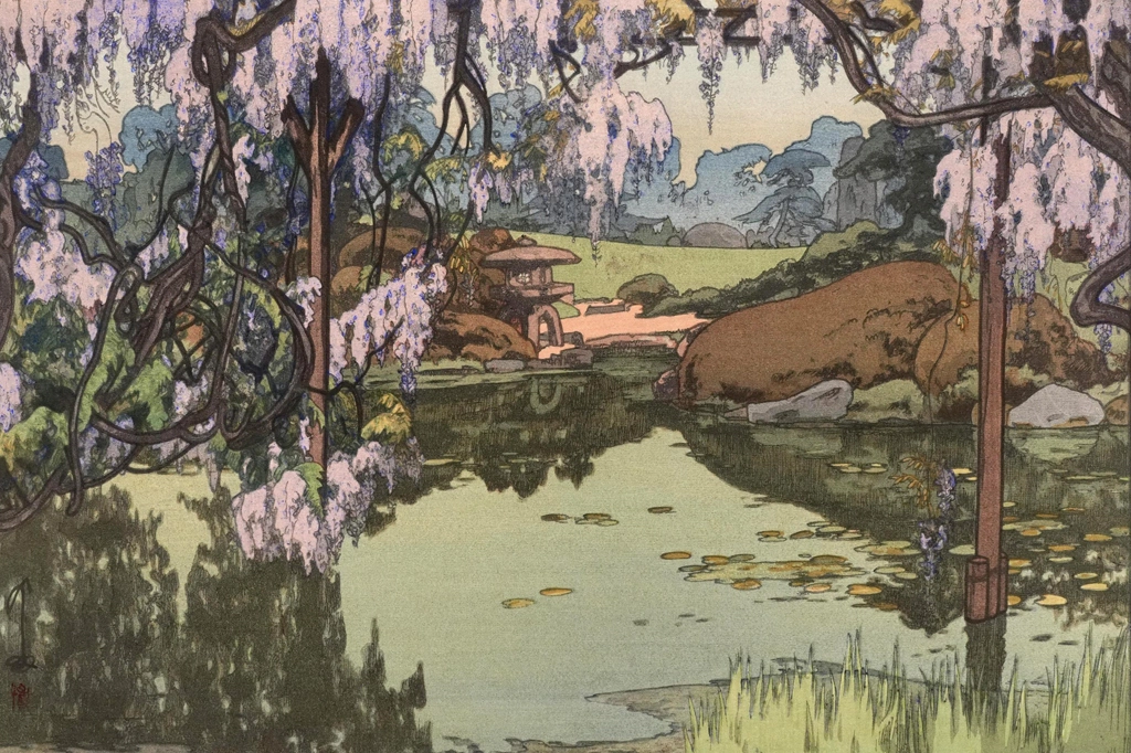 「藤之庭」 吉田博 （1935年） | 2