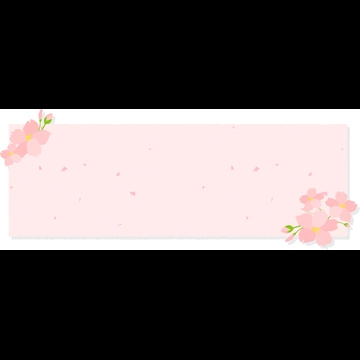 4種類の桜の花のバナー背景のイラストとベクター