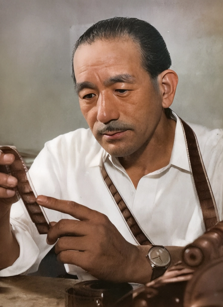 「小津安二郎」 田村茂 | AIカラー化